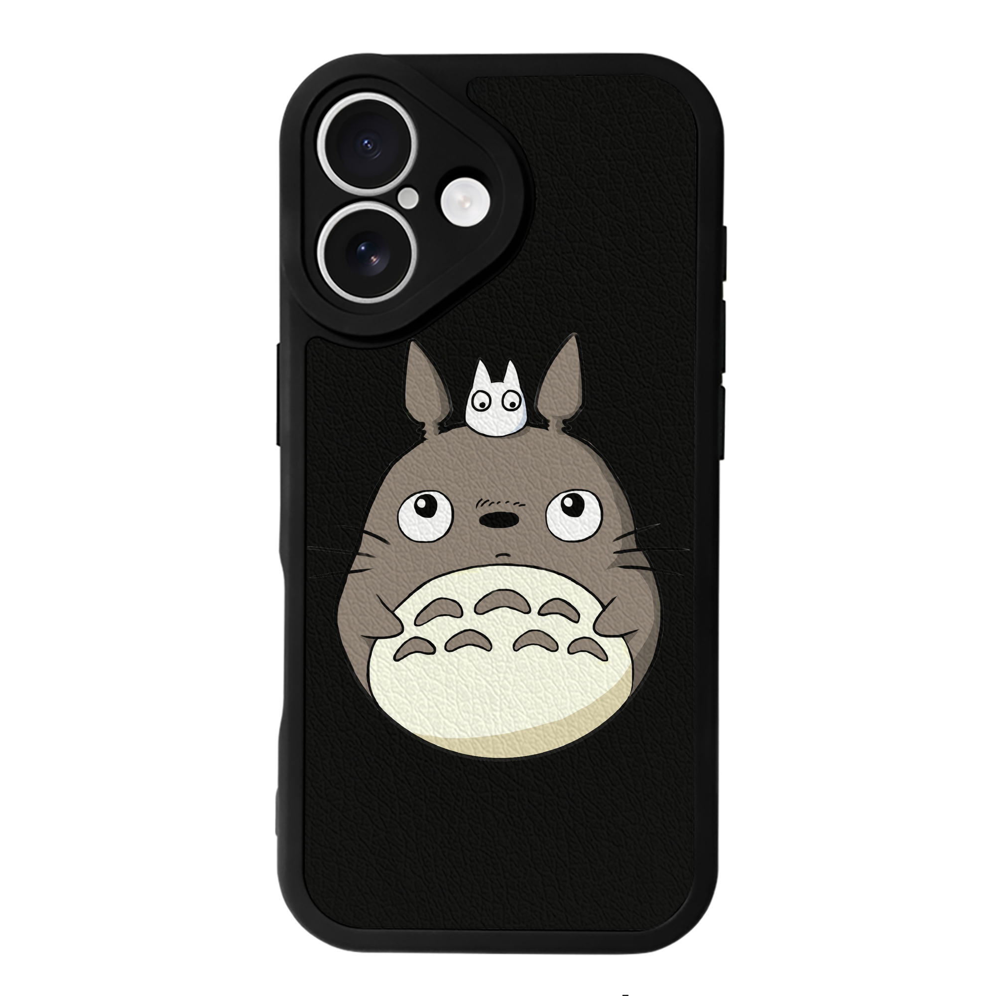 （画像用） となりのトトロ 草壁メイ 草壁サツキ My Neighbor Totoro Satsuki Kusakabe Mei Kusakabe 【iPhone 16シリーズ対応】シリコンスマホケース（レザー調） 材質：シリコン